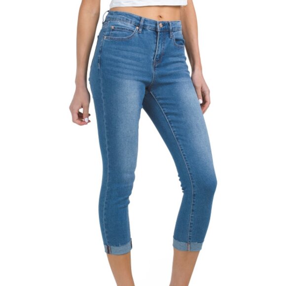 NEW  NICOLE MILLER NEW YORK Raw Cuff Cropped Jeans  for womens 725 2j1 - Picture 3 of 3